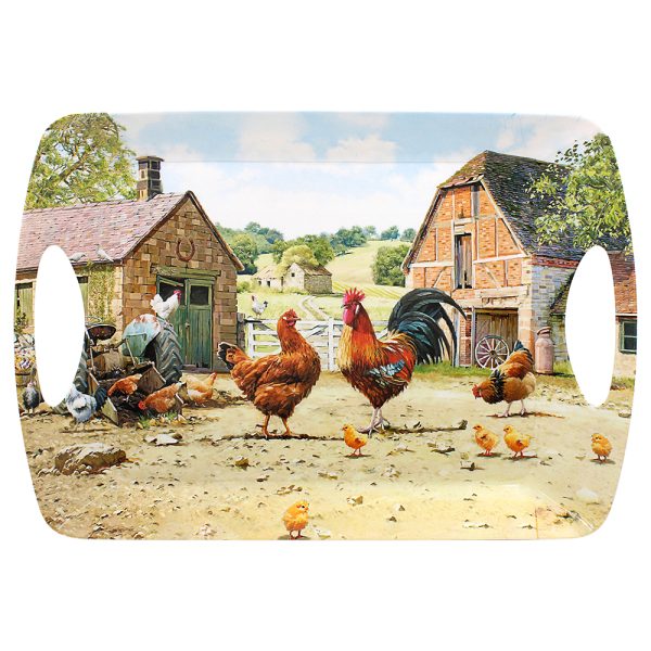 COCKEREL & HEN TRAY LARGE