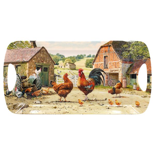 COCKEREL & HEN TRAY MEDIUM