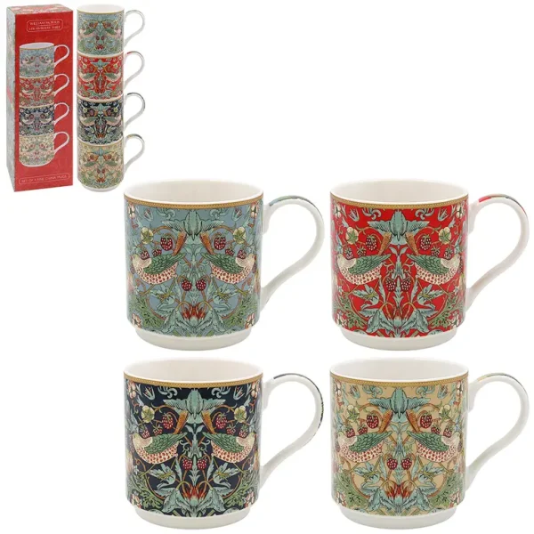 S BERRY THIEF STACKING MUGS S4