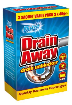 DUZZIT DRAIN AWAY SACHETS 3X40G