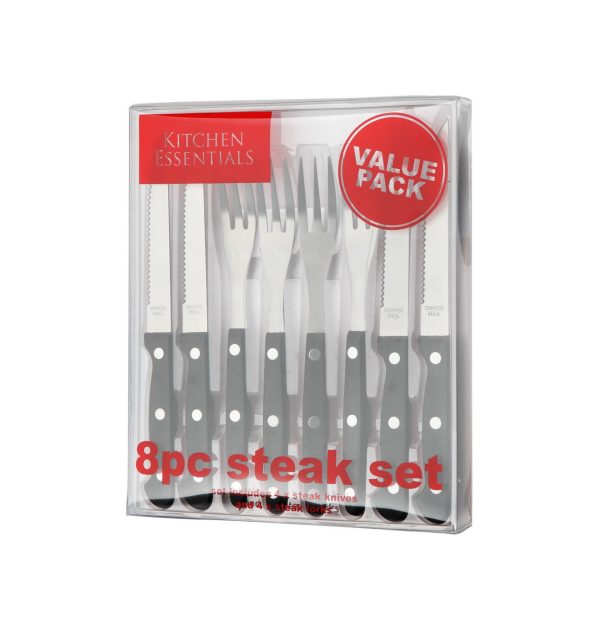 KITCHEN ESSENTIAL VALUE 8 PCS VALUE STEAK SET