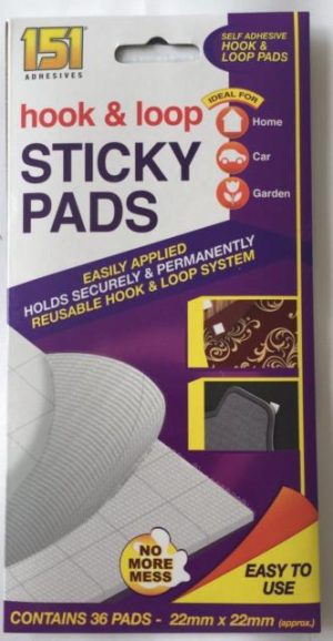 36 HOOK & LOPP STICKY PADS