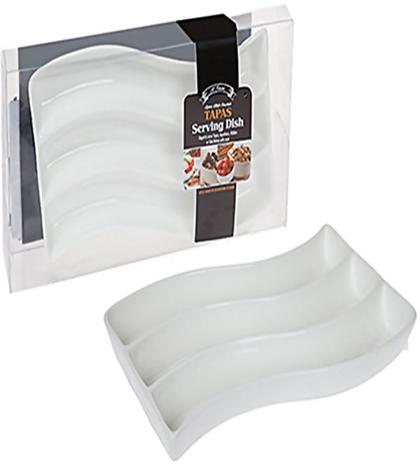 TRIPLE WAVY TAPAS DISHES SUPER WHITE