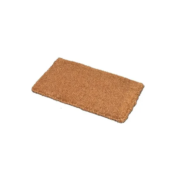 JVL RYBURN PLAIN NATURAL COIR ENTRANCE DOOR MAT BEECH BROWN 45 X 75 CM