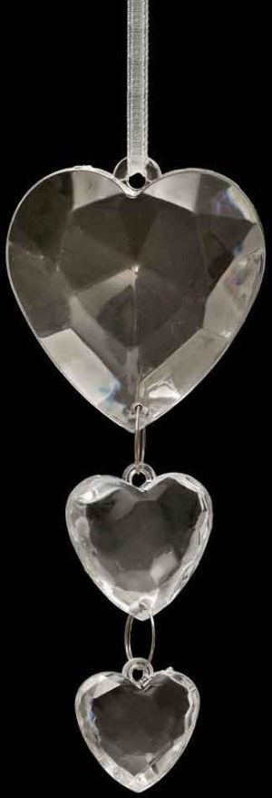 3 HEART DIAMOND CUT HANGER