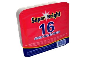 6 X PACK OF 16 SUPER BRIGHT SOAP FILLED PADS