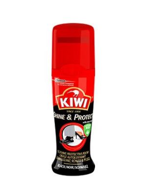 KIWI SHINE & PROTECT BLACK WITH SPONGE APPLICATOR LIQUID 75ML