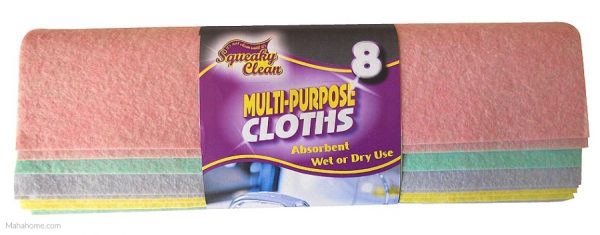 8 SQUEAKY CLEAN MIXED FIBRE MULTI PURPOSE CLOTHS