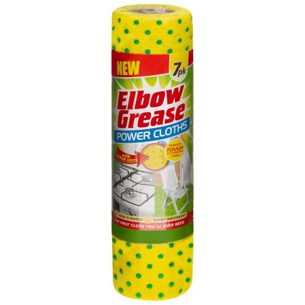 ELBOW GREASE POWER CLOTHS PACK OF 7