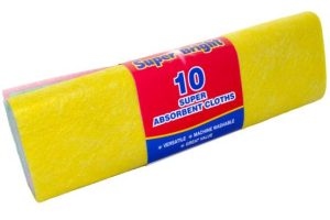 10 X PACK OF 10 SUPER BRIGHT SUPER ABSORBENT CLOTHS