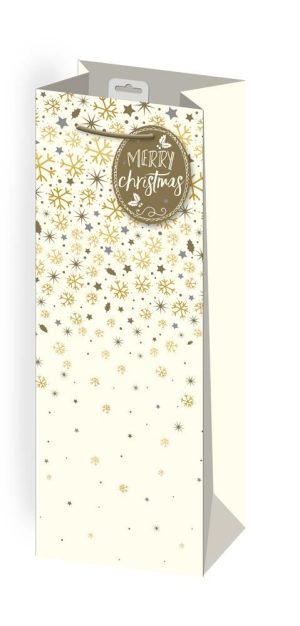 GOLD & CREAM FOIL BOTLLE BAG