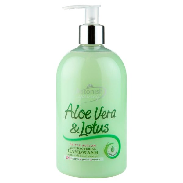 ASTONISH ALOE VERA & LOTUS HANDWASH WITH VITAMIN E 500ML