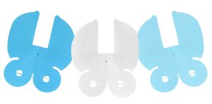 BABY PRAM PAPER GARLAND 2.6M - BLUE