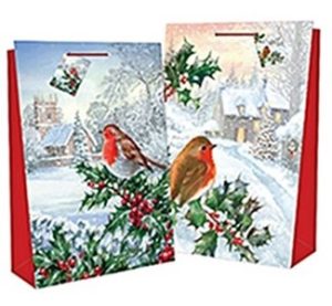 JUMBO GIFT BAG TRADITIONAL ROBINS