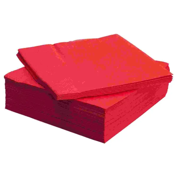 2 PLY RED TISSUE NAPKIN 40 X 40 CM 50 PACK