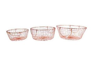 3 WIRE COPPER METAL BASKET