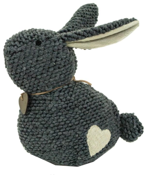 23CM RABBIT DOOR STOP - GREY