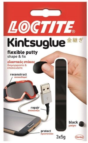 LOCTITE KINTSUGLUE FLEXIBLE PUTTY SHAPE & FIX 3 X 5GM BLACK