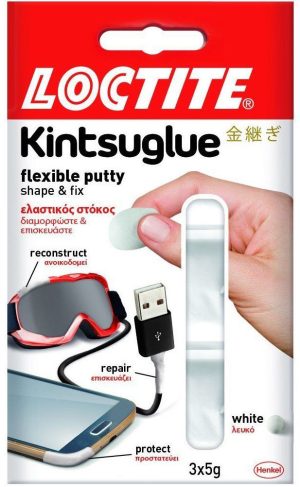 LOCTITE KINTSUGLUE FLEXIBLE PUTTY SHAPE & FIX 3 X 5GM WHITE