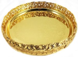 GOLD PLATED PAAN DAN TRAY - SMALL