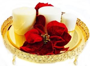 GOLD PLATED PAAN DAN TRAY - LARGE