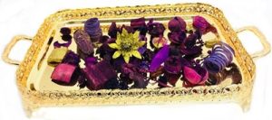 GOLD LONG FOOTED TRAY G236