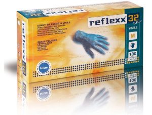 100 REFLEX 32 VINYL POWDER FREE BLUE GLOVES