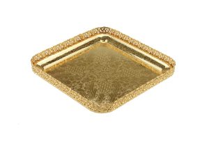 GOLD PLATED SQUARE DECORATION TRAY
