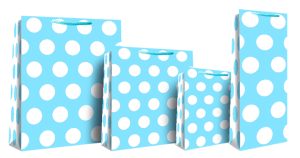 BLUE POLKA DOTS MEDIUM GIFT BAG