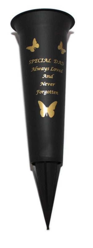 SPL DAD PLASTIC SPIKE MEMORIAL VASE 33X11CM
