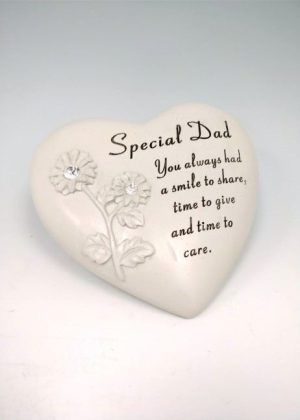 SPECIALL DAD DIAMANTE HEART BOOK 18X17CM