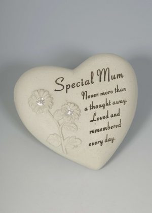SPECIAL MUM DIAMANTE HEART BOOK 18X17CM