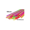 LONG GIANT PARTY STRAWS IN ASSORTED NEON COLOURS 69CM