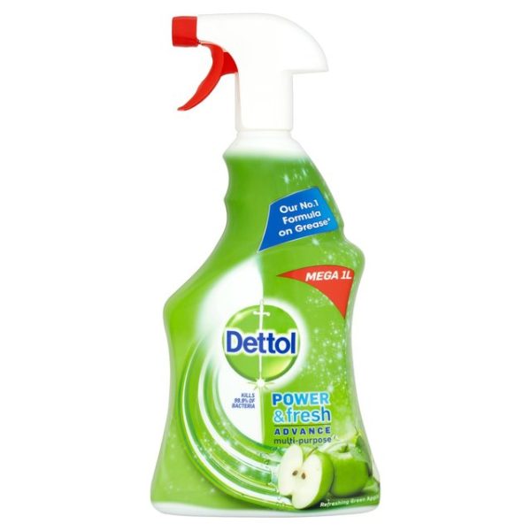 DETTOL POWER & FRESH ADVANCE MULTI PURPOSE CLEANING SPRAY 1 LITRE - APPLE