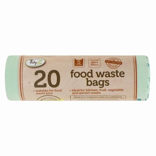 TIDYZ BIO RESIN FOODS WASTE BAGS 5 LITRE PACK OF 20