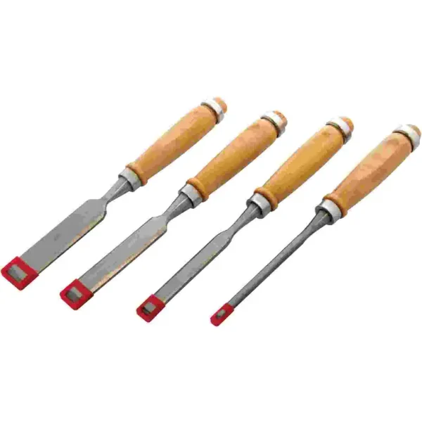 4PC WOOD CHISEL SET WOODEN HANDLE