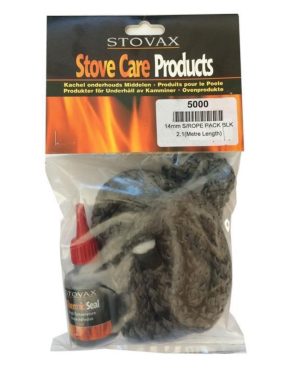 STOVAX SOFT ROPE SEAL PACKS 14MMX2M BLACK