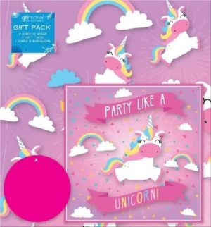 UNICRON 2 SHEET GIFTWRAP TAG & CARD PACK