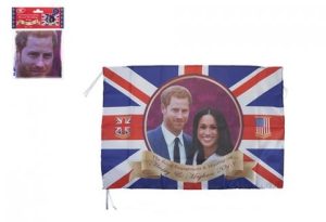 ROYAL WEDDING RAYON FLAG WITH STRING 30 X 20 INCH
