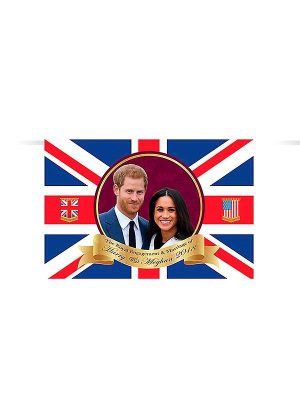 ROYAL COUPLE WEDDING 12 INCH BUNTING WITH 8PCS 8 X 5 FLAGS