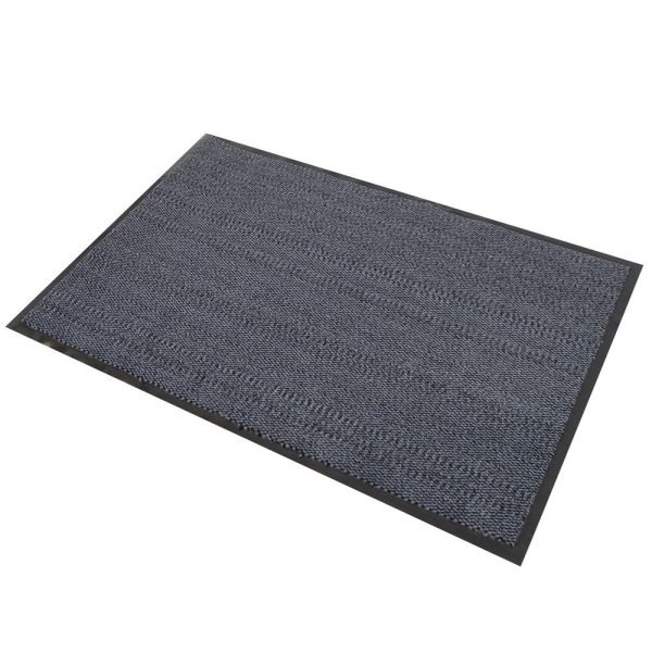 JVL COMMODORE NON SLIP BLUE HOME ENTRANCE FLOOR MATT 90CM X 60CM