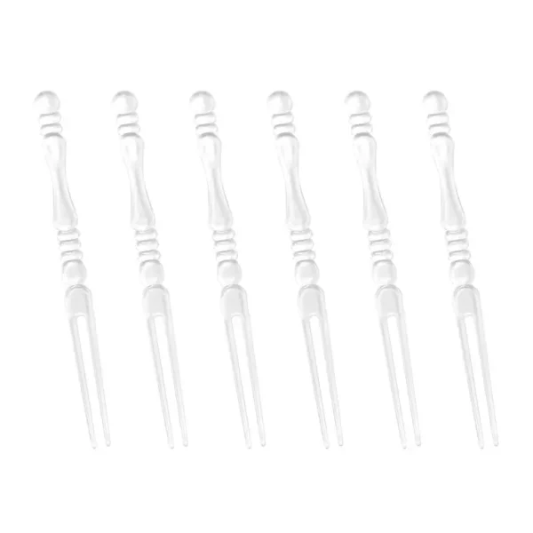 48 CLEAR PLASTIC COCKTAIL FORKS