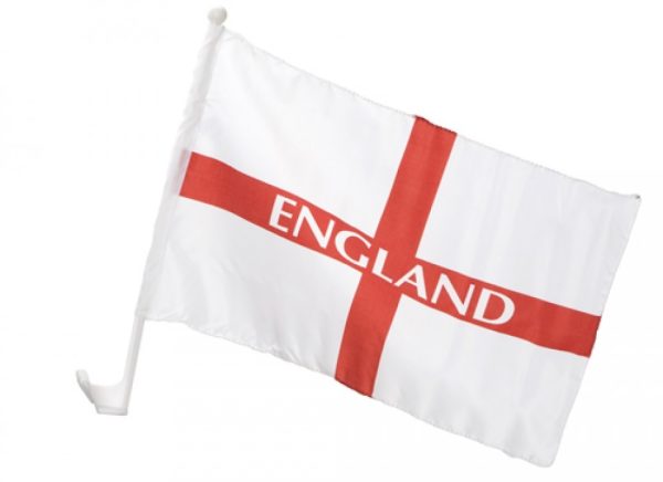 HEAVY DUTY ST GEORGE ENGLAND CAR FLAG 30CM X 45CM