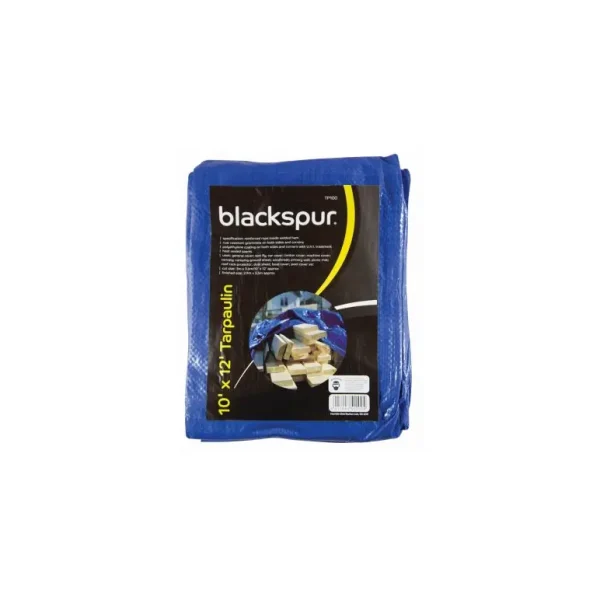 BLACKSPUR 10 FOOT (3M) X 12 FOOT (3.6M) TARPAULIN - BLUE