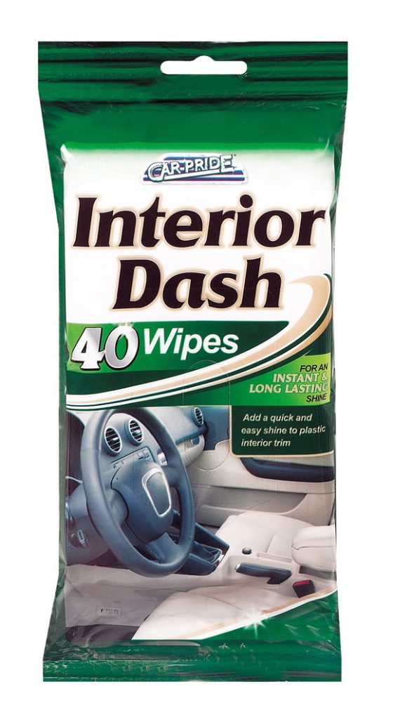 CAR PRIDE CAR INTERIOR DASH CLEANER SHINE WIPES PACK OF 40