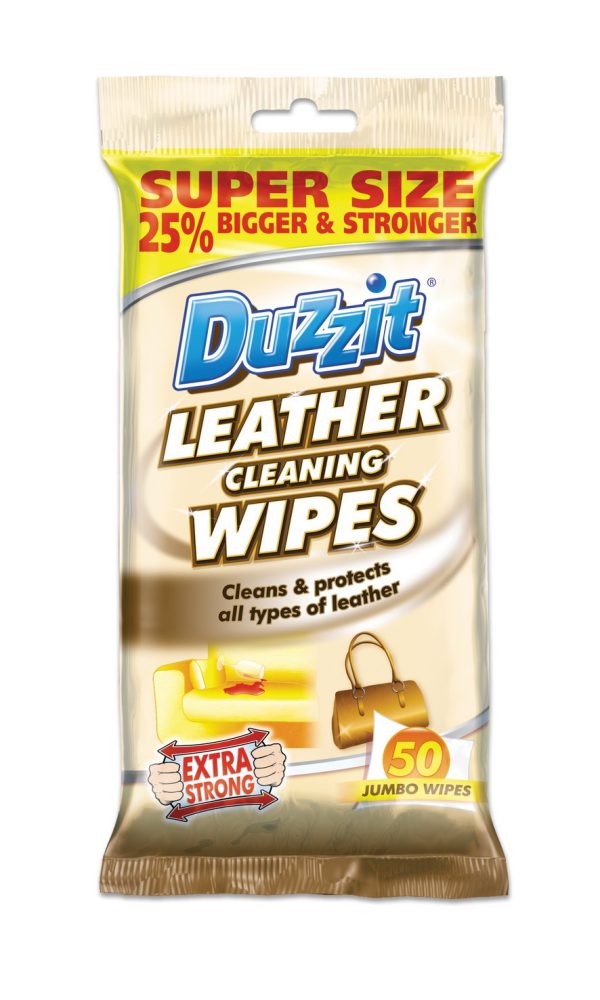 DUZZIT JUMBO LEATHER CLEANING WIPES PCK OF