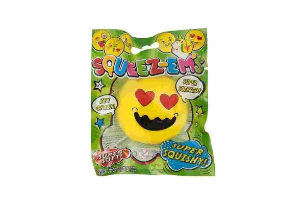 SMALL SUPER SOFT SCENTED SQUISHY SMILY KEY RING