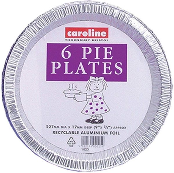 CAROLINE FOIL PIE PLATES 9 INCH PACK OF 6