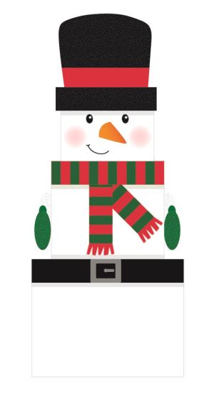 CHRISTMAS PARTY SNOWMAN GIFT BOX 3/SET