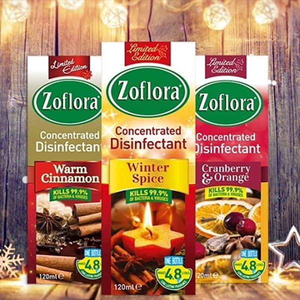 ZOFLORA CONCENTRATED ANTIBACTERIAL DISINFECTANT WINTER ASSORTMENT 120ML